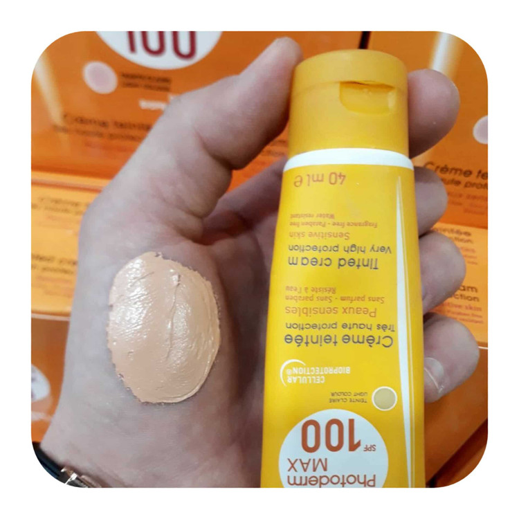 کرم ضد آفتاب رنگی بیودرما SPF 100 مدل photoderm max