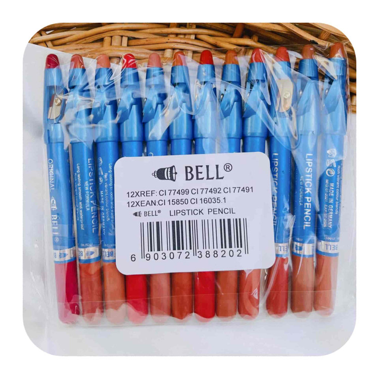 پک رژلب مدادی تراش دار بل bell
