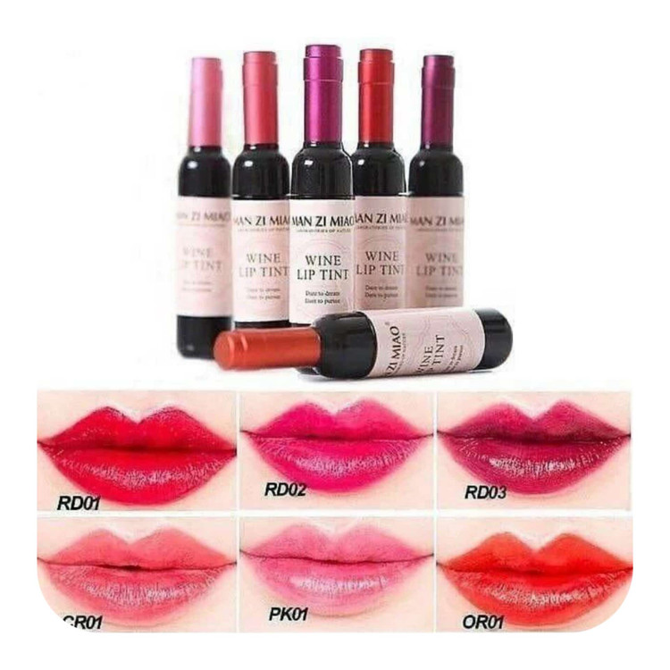 تینت لب شامپاینی من زی میائو Manzimiao lip tint در 6 رنگ