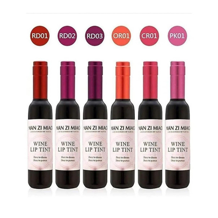 تینت لب شامپاینی من زی میائو Manzimiao lip tint در 6 رنگ